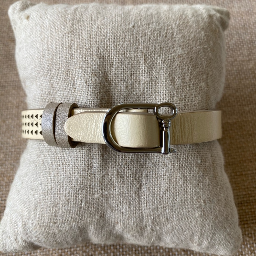 Keep Collective Single Leather Beige Bracelet